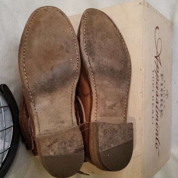 Blackstone brandy luggage leather pull on booties made in Indonesia 39 8 8.5 - Picture 6 of 6